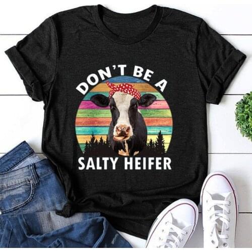 Women Casual T Shirt O-neck Cute Animal Print Fashion Tee Cotton Soft Short Sleeve T-shirt Harajuku Casual Female Top Summer