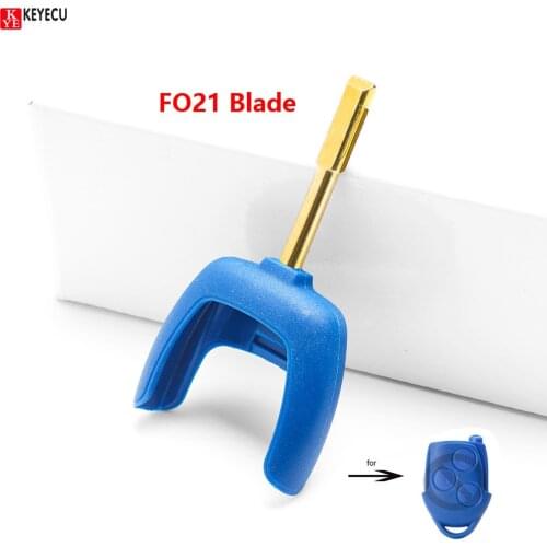 Keyecu blue Uncut Blue Blade Head for Ford Transit Fiesta Focus Ka Puma F021 Remote Key Fob