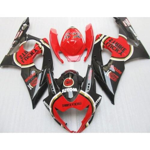 Fei-Fairing Kit With Rear Seat Cover Fits For GSXR1000 K5 2005-2006 GSXR 1000 05-06 Red Black