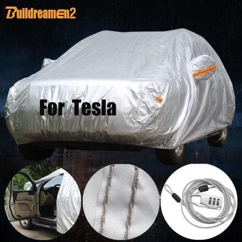 Buildreamen2 Full Car Cover Waterproof Outdoor Indoor Sun Shade Snow Rain Protection Cover Dust Proof For Tesla Model S Model X