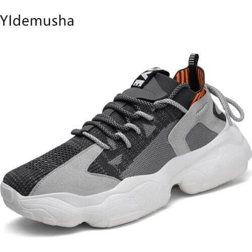 New Mesh Mens Sneakers Breathable Casual No-slip Men Vulcanize Shoes Male Lace Up Wear-resistant Mens Tennis Shoes Dropship