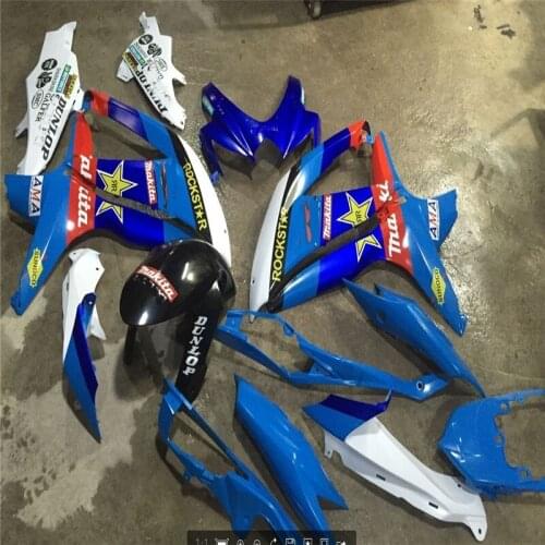 Injection mold brand New Fairing Kit For Suzuki GSXR750 600 08 09 10 GSXR600 K8 2008 2009 2010 ABS blue and white Fairing