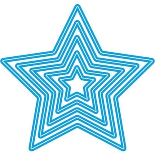 2020 New Star Frame Nesting Layered Metal Cutting Dies For Cut Paper Making Album Greeting Card DIY Scrapbooking NO Stamps Sets