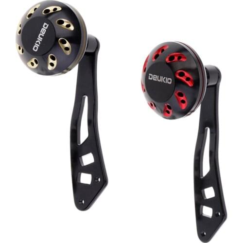 Metal Baitcasting Fishing Reel Handle Non-slip Knob Round Drum Reel Handle Fishing Tool for Saltwater Freshwater