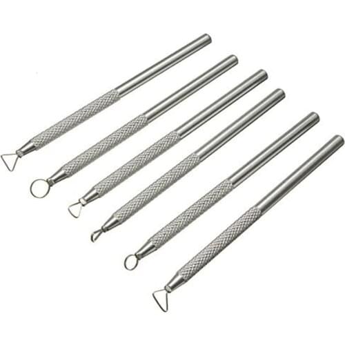 6pcs Mini Ribbon Tool Set Sugar Paste Craft Super Sculpey Professional Clay Sculpting Tools Ceramic Sculpting for Beginners
