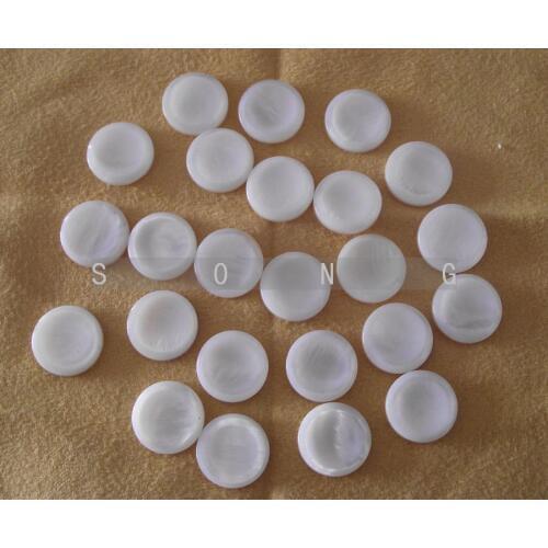 White 21 pcs trumpet finger buttons pearl set real pearl seashell