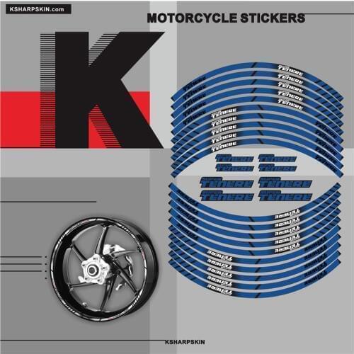 Motorcycle inner wheel Stickers rim reflective decoration decals Fit YAMAHA super TENERE
