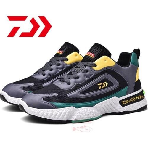 Daiwa New Outdoor Mens Fishing Shoes Autumn Hiking Shoes Lovers Cross-country Hiking Fishing Shoes Breathable Running Shoes