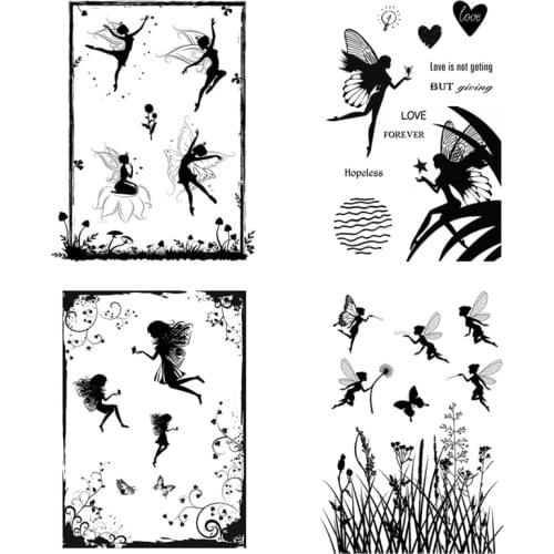 NEW Cling Stamp Transparent Soft Stencil For Handcrafts DIY Paper Album Elf Star Butterfly Pine Castle Rabbits Moon Elves Seals