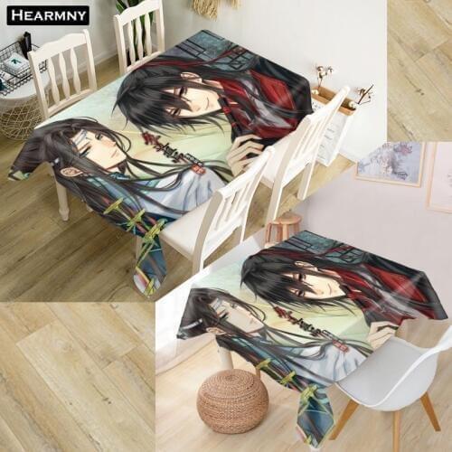New Arrival Custom Mo Dao Zu Shi Anime Tablecloth Kitchen Dining Table Decorations Home Rectangular Kids Party Table Covers