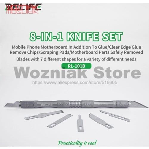 Original RL-101B Knife Tool Cover Maintenance For iphone Mainboard BGA PCB Chip IC Repair Degumming Hard Blade