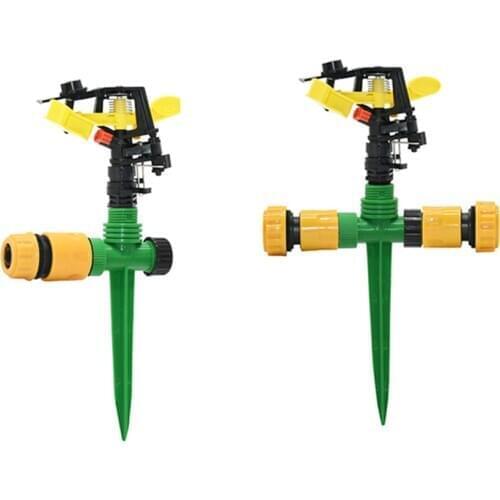 Adjustable Garden Lawn Sprinklers with Nozzle Holder 360 Degree Rotary Rocker Sprinkler Greenhouse Agricultural Irrigation