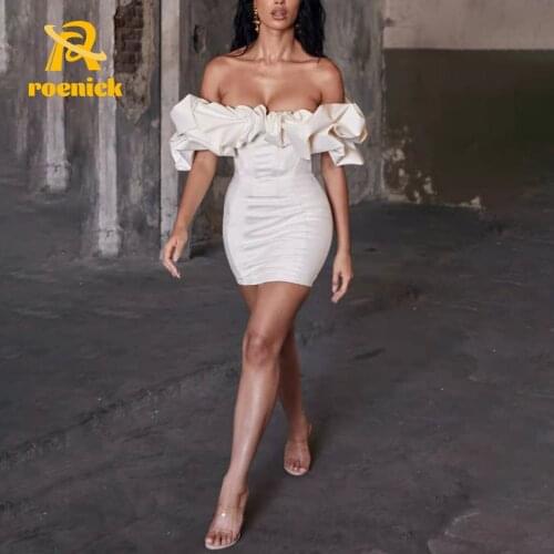 Летние платья с открытыми плечами ROENICK China At AliExpress