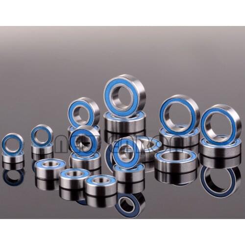 21Pcs Chrome Steel Blue Ball Bearing Metric Rubber Sealed Deep Groove For RC Crawler Racing Car 1/10 Traxxas Slash 4x4 Stampede