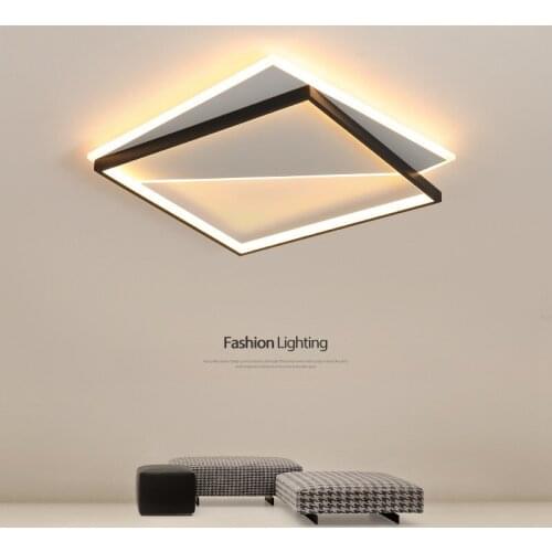 Modern Led chandeliers lighting Surface Mounted for living room bedroom Ultra-thin lamparas Rectangle ceiling lamp fixtures