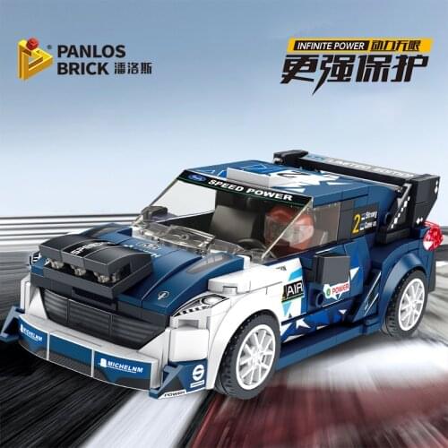 Super Racing Fiesta WRC Mustang sport car Boy Assembled Particle Building Block Toys for children gifts