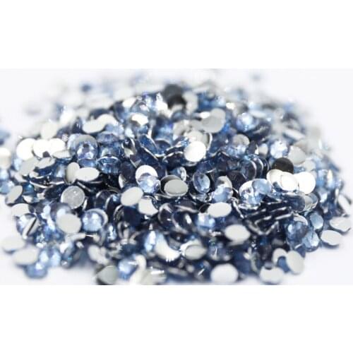 Light Sapphire Color 2~6mm Flatback стразы Resin Non hotfix Rhinestones in Bulk Package Plastic Nail Art Decoration for Garment