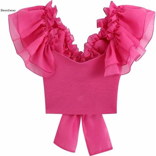 Трикотажные блузки SWEETWOO China At AliExpress