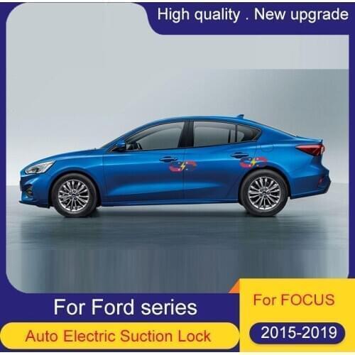 Smart Auto Electric Suction Door Lock For FORD FOCUS Eacort Mondeo Ecosport 14-19 Soft Close Door Super Silence Car Vehicle Door