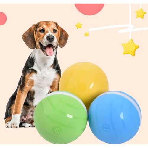 Smart Jumping Ball USB Electric Pet Toys Magic Roller Ball Cat LED Rolling Flash Ball Automatic Rotating Toy For Cat Dog Kids