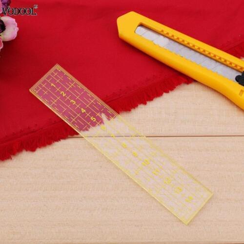 VODOOL DIY Multi-function Straight Ruler 15cm Plastic Home Handmade Patchwork Quilting Sewing Ruler Patchwork Drawing Rulers