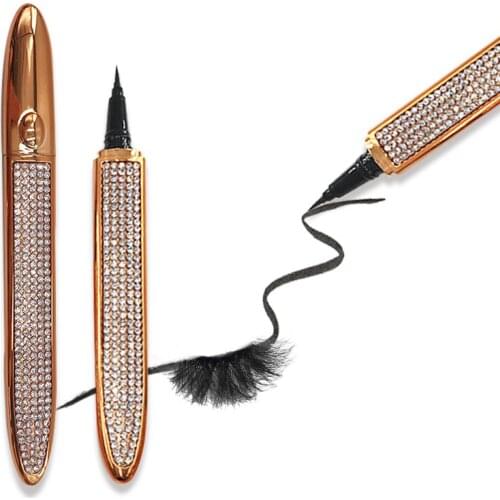 Waterproof Eye Liner Liquid Pen Long Lasting Quick Drying Natural Black Self-Adhesive Eyeliner Pencil Makeup Eye pencil cosmetic