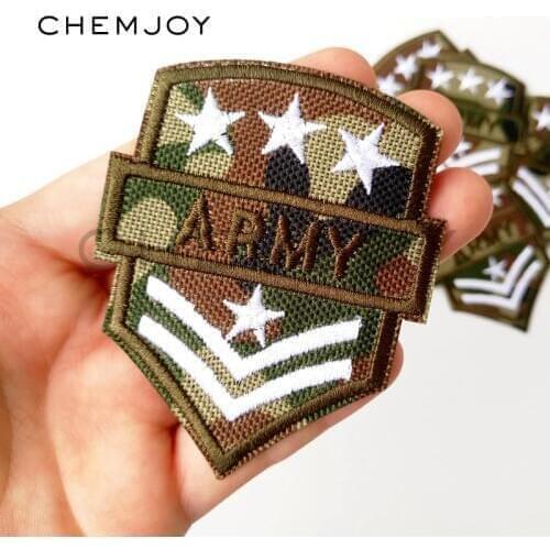 Embroidered Camouflage Army Patch for Clothing Iron Sew Applique for Jackets Jeans Biker Patch Bags Shoes Clothes Sticker Badge