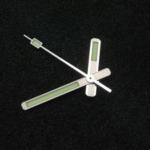 Watch Part 62MAS Stainless Steel/Golden Watch Hand C3 Green Luminous Suitable For NH35/36 Automatic Movement