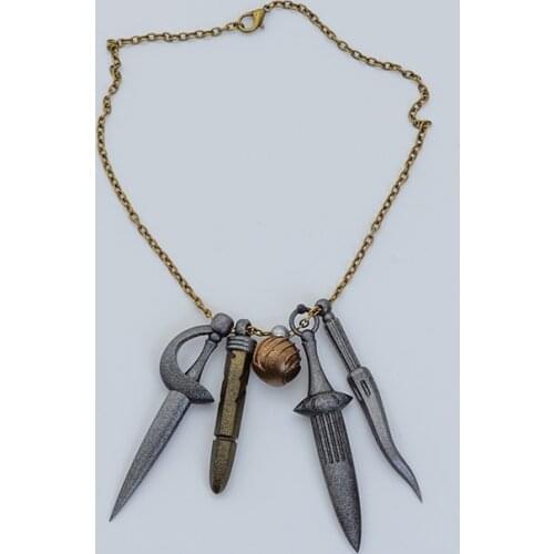 New Moth Lady Cosplay Necklace Evil Village Lady Dimitrescu Daughter Daniela Cosplay Costume Accessories Woman Jewelry Fans Gift