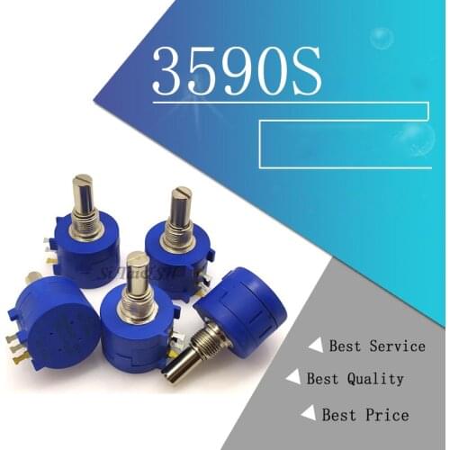 1pcs 3590S 1K 2K 5K 10K 20K 50K 100K ohm Precision Potentiometer Adjustable Resistor 3590 102 103 502 103 203 503 104