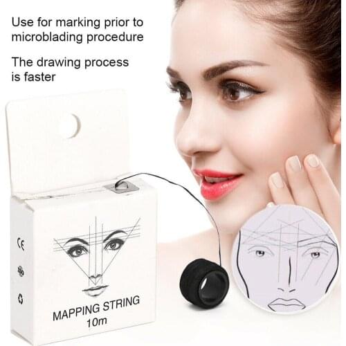 10M Eyebrow Mark Line For Beginners Microblading Mapping Pre-Inked Eyebrow Thread Disposable Marker String M6X7