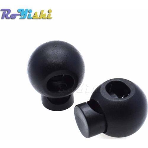 1000pcs/pack Plastic Cord Lock Round Ball Toggle Stopper Toggle Clip Widely For Bag Backpack/Clothing