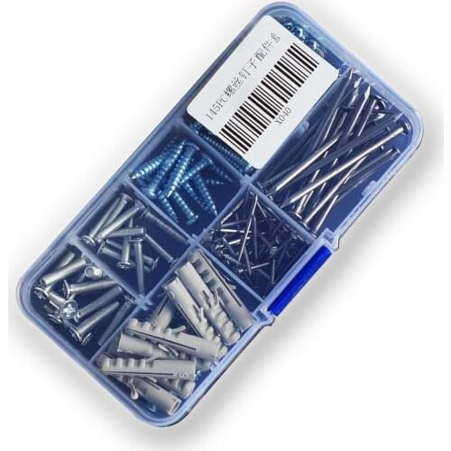 145pcs Screw Nails Parts Combination in box Household small Self tapping screws small Expansion tube