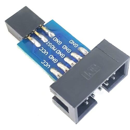 2PCS 10 Pin to 6 Pin Adapter Board for AVRISP MKII USBASP STK500 High Quality