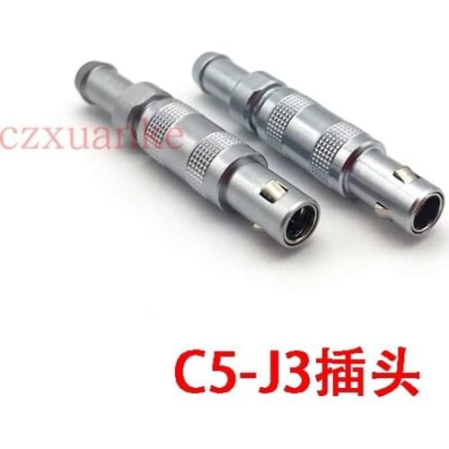 2pcs C5-J3 Plug FFA00 Ultrasound Probe Wire Joint Non-destructive Testing Connector for Common Head Thickness Tester