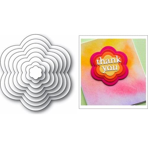 3D Layered Flower Plant Nesting Frame 2020 New Metal Cutting Dies for Scrapbooking and Card Making Decorative Embossing No Stamp