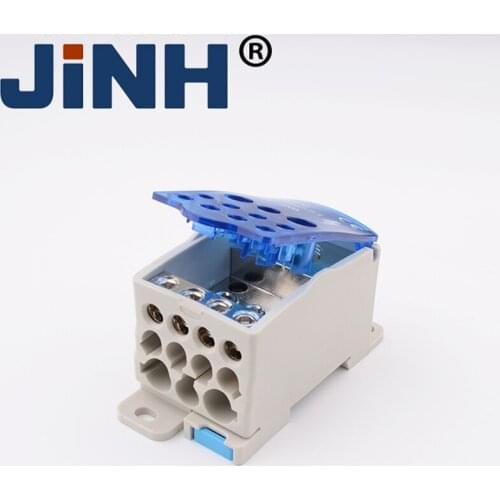 400A Din Rail Distribution Box Block 3pcs One In Multiple Out Power Universal Electric Wire Connector Junction Box