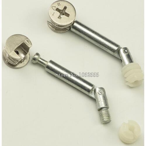 50Sets 3 in 1 Furniture Connecting Fittings Nut and Bolt Set Connector Eccentric Wheel Furniture Hardware K311