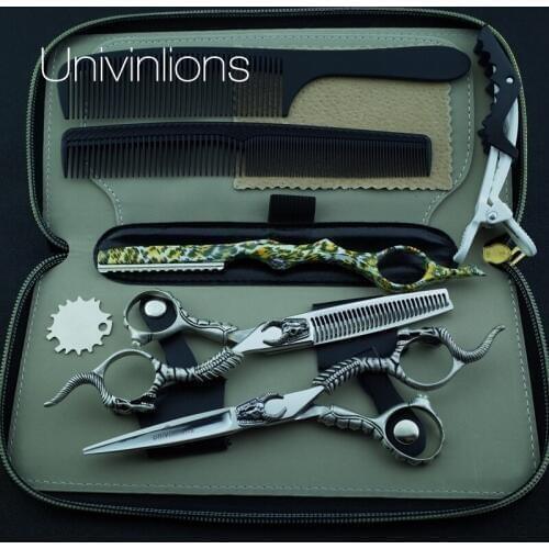 6" 440C bull design inflexible hair scissors thinning shears hairstyle japanese hairdressing scissors for hairdressers coiffure