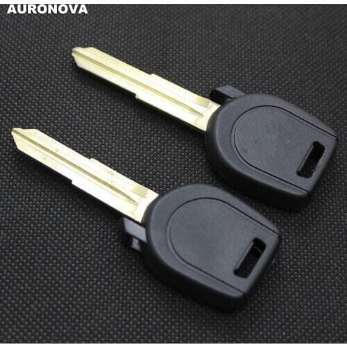 AURONOVA for Mitsubishi Replace Car Emergency Key Shell With Uncut Right Groove Blade Logo Type 1