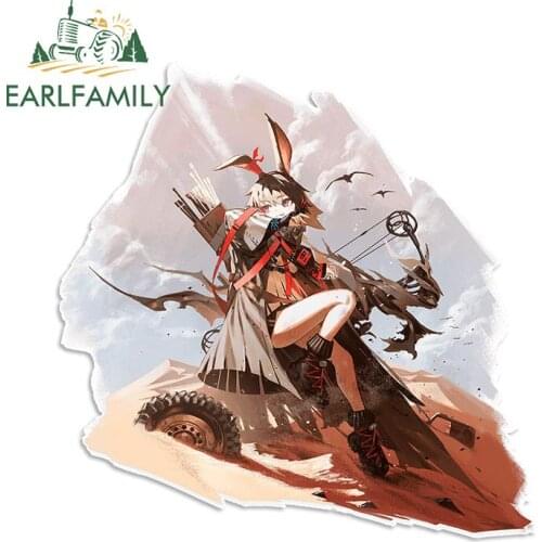 EARLFAMILY 13cm x 12.9cm for Arknights Anime Car Stickers RV JDM Decal Graffiti Car Refrigerators Laptop Campervan Decoration