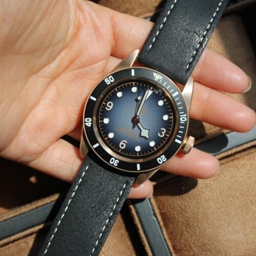 GULL TRON Men Automatic Watch Bronze Pilot Mens Luxury Watches Mechanical Wristwatch Sapphire Mirror Mirror 50m Waterproof ST25