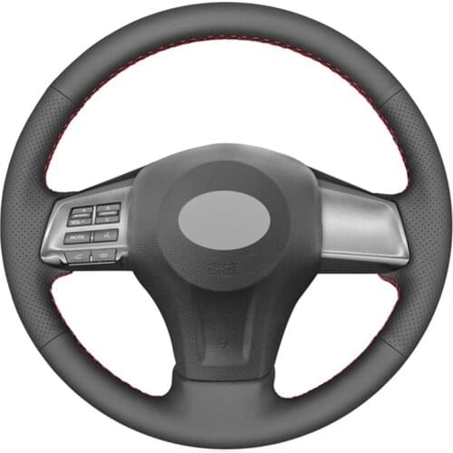 Black Artificial Leather No-slip Car Steering Wheel Cover For Subaru Forester Impreza Legacy Outback XV Crosstrek 2012-2016