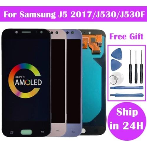 Super AMOLED For Samsung J5 2017 Display J530 J530F LCD Display With Touch Screen Digitizer Assembly J530 J530f LCD
