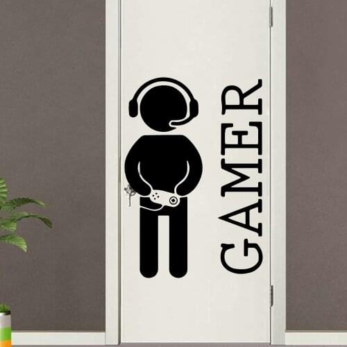 Diy Gamer Self Adhesive Vinyl Wallpaper Kids Room Nature Door Decor Pvc Paly Room Wall Decals Game Poster