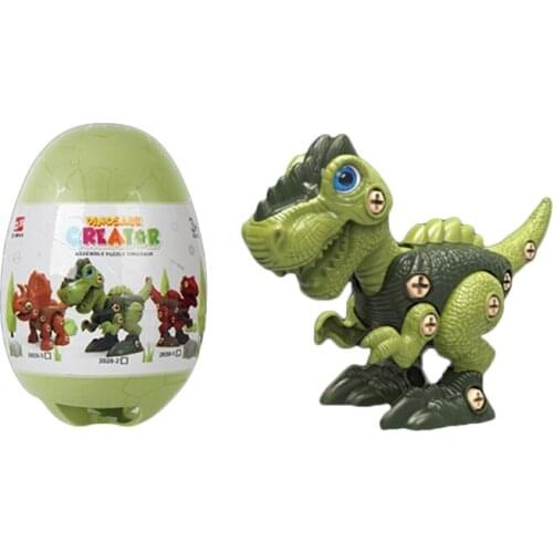 Toy Dinosaur Assembly Building Block with Screwdriver & Dinosaur Egg for Preschool Kindergarten Hand-on Ability Training 87HD