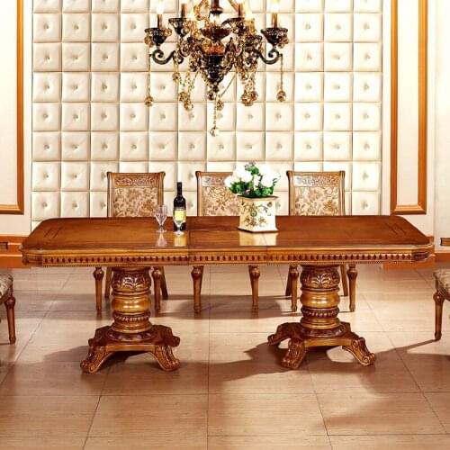 Custom-made Stretched Western-style Long Table European-style Long Dining Table European and American Table for 10-20 People