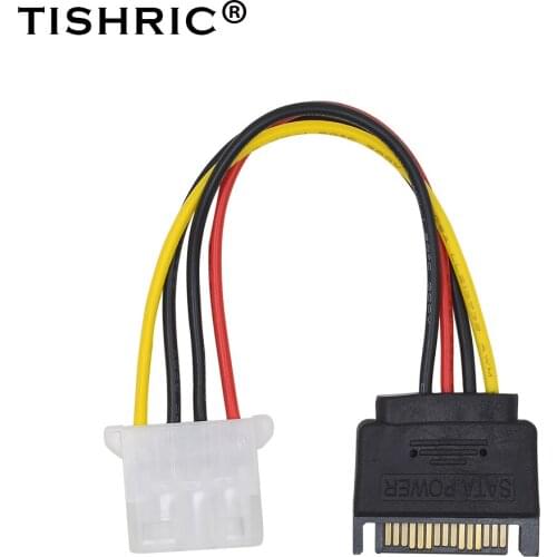 TISHRIC Riser Cable Pci Express SATA 4pin To 15pin SATA Wire Suitable For Bitcoin Mining Connection Riser Card Cable