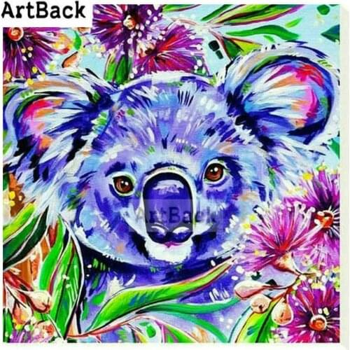 Full square 5d diy diamond painting color sloth animal pattern 3D round diamond embroidery childrens room decoration gift