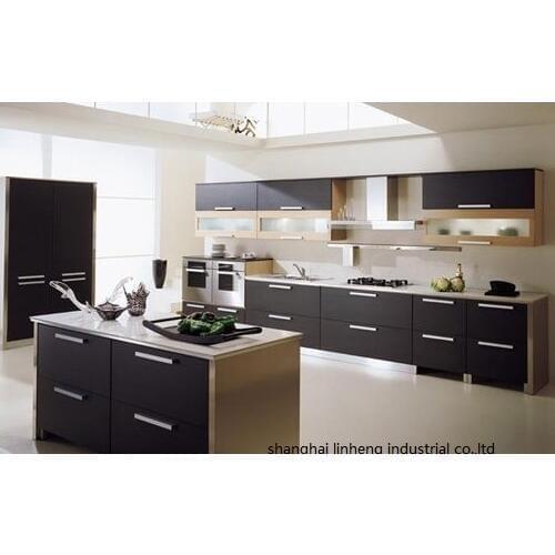 Melamine/mfc kitchen cabinets(LH-ME024)